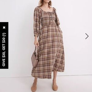 Madewell Sophia Dress in plaid